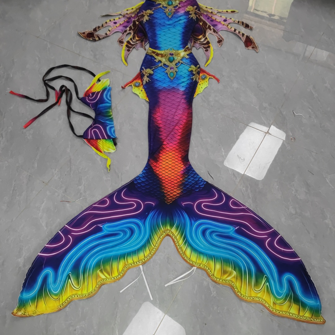 Aquarium - 人魚テール 大人用 マーメイドフィッシュテール 水中パフォーマンスコスチューム 水族館撮影 ダイビングトレーニング