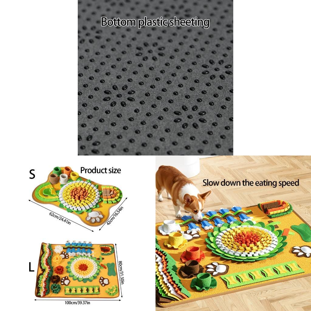 Snuffle Mat For Dogs - G92C ペット犬スナッフルマット猫犬トレーニングブランケットノーズワークおもちゃペット低速摂食インテリジェンスマットすべての品種の犬用