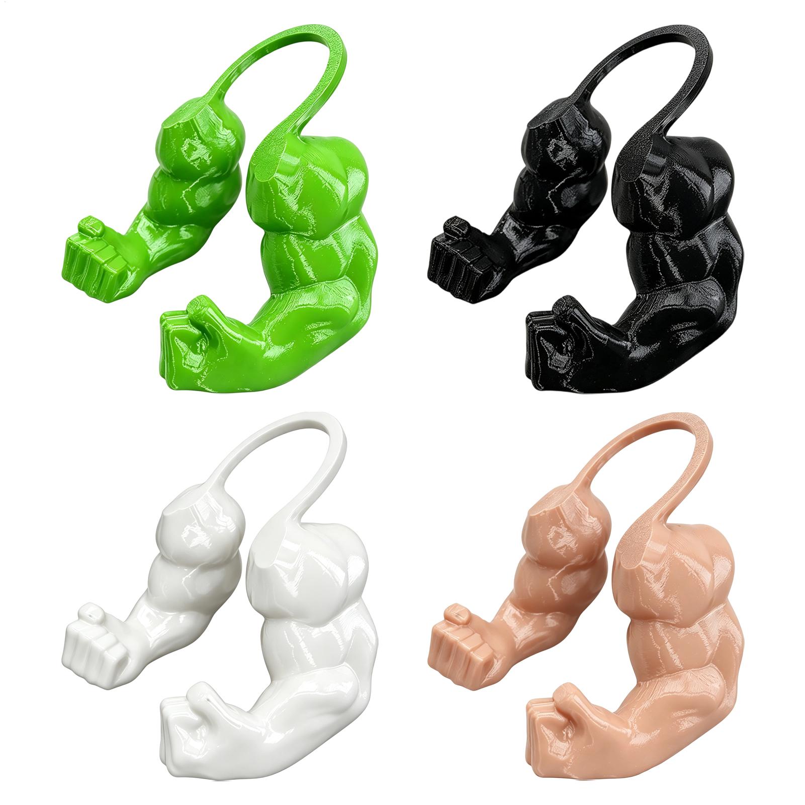 Interactive Squeaky Plush Dog Toy - 面白い猫のマッスルアーム 3Dプリント製無敵マッスルアーム ペット用インタラクティブネックハンギングトイ コスプレコスチューム小道具 犬用アクセサリー