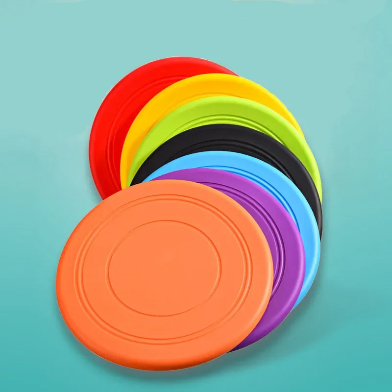 Flying Disc Dog Training Toy - 犬と猫のためのシリコン空飛ぶ円盤,面白い空飛ぶディスク,噛み抵抗力のあるおもちゃ,子犬の訓練,インタラクティブなペット用品
