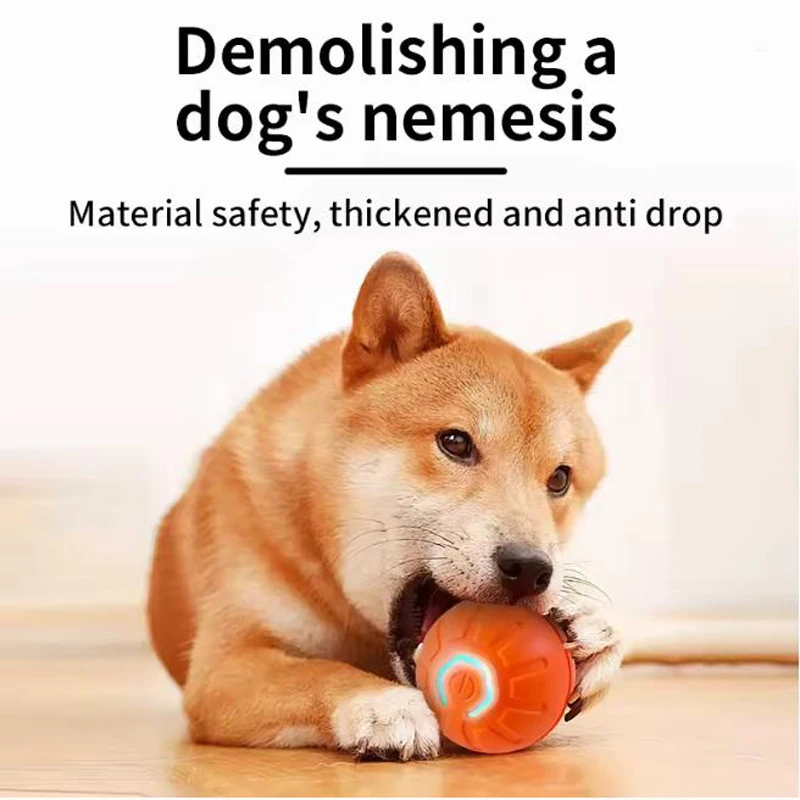 Automatic Moving Dog Ball - インテリジェントインタラクティブペットおもちゃボール電子自動移動バウンスボールUSB充電式面白いおもちゃ子犬猫子猫用