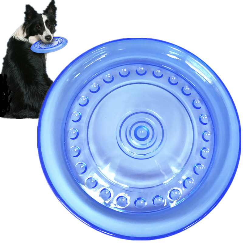 Flying Disc Dog Training Toy - 面白いペット犬フライングディスクソーサーおもちゃ小中大犬アジャイルトレーニングおもちゃソフト咀嚼犬フライングディスク 15.5 センチメートル 18.5 センチメートル