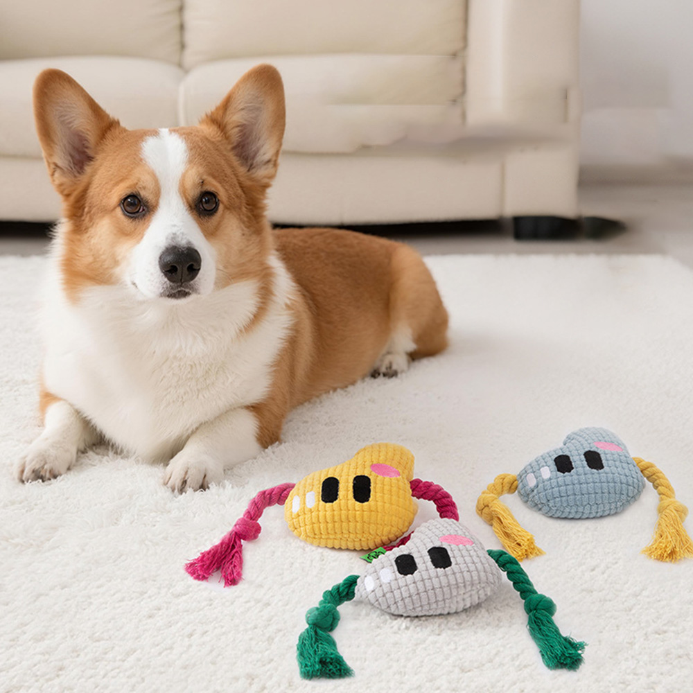 Dog Rope Toy Aggressive Chewers - 犬用噛むおもちゃ - 耐久性のあるロープノットとアルファベットデザイン | 噛む力の強い子供向け臼歯用おもちゃ（歯磨き）