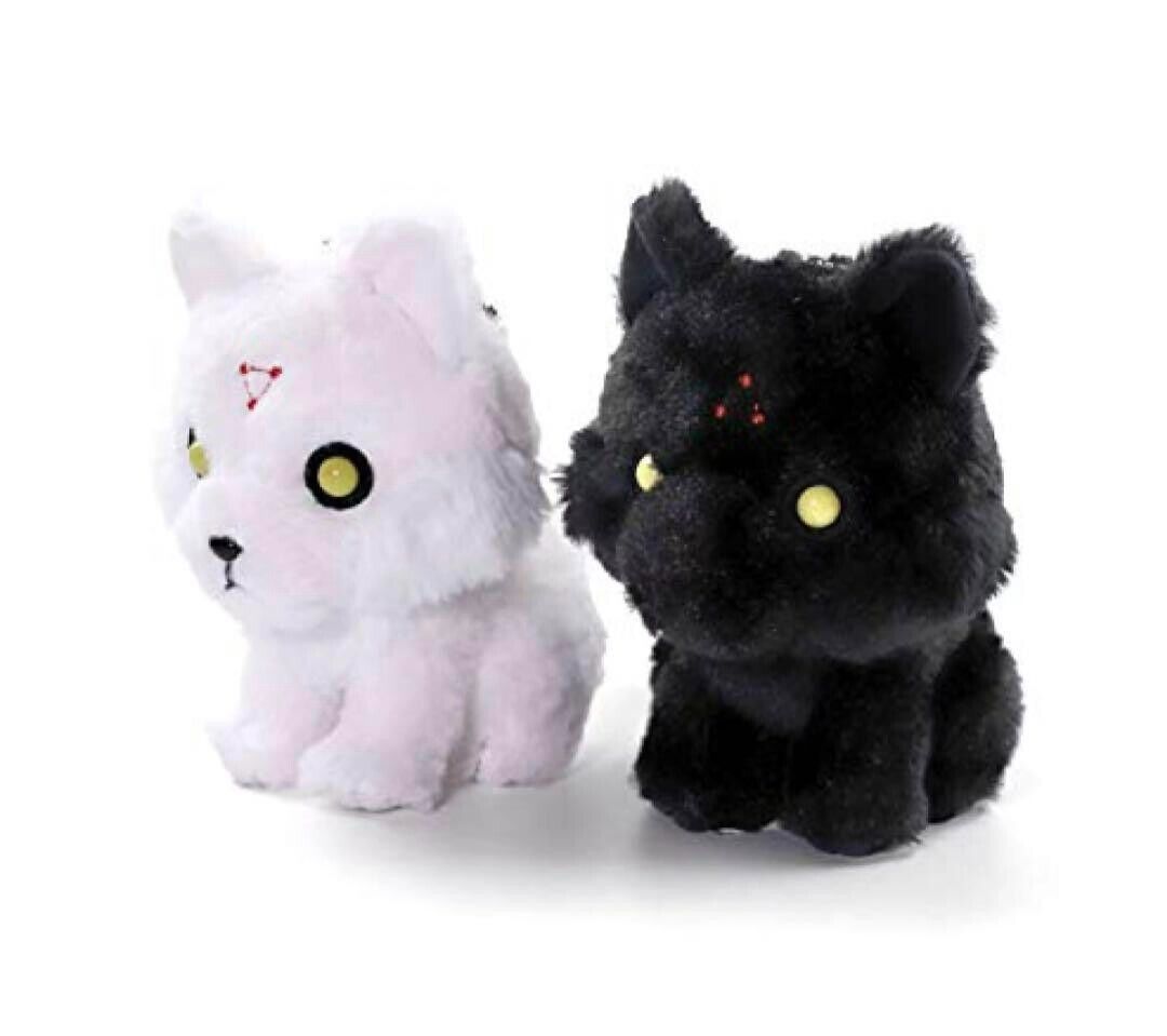 Interactive Squeaky Plush Dog Toy - 子供のためのユーモラスな漫画のぬいぐるみキーホルダー,白と黒の小型車のおもちゃ,サイズ15cm