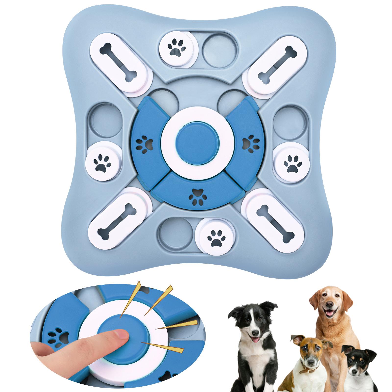 Dog Puzzle Feeder Toy - 犬のおもちゃスローフィーダーインタラクティブ増加子犬 IQ フードディスペンサーゆっくり食べるノンスリップボウルペットパズル猫犬トレーニングゲーム
